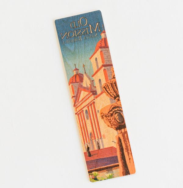 Santa Barbara Mission Wood Bookmark